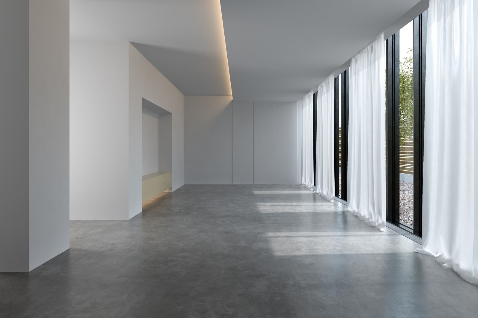 Innenraum eines neu gebauten Hauses